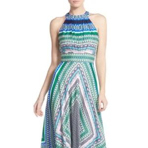 Eliza J print chiffon maxi dress, size 4